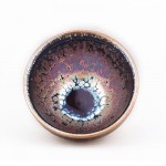 Purple Gold Relief Oil Drop Jian Ware Tea Bowl
