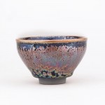 Purple Gold Relief Oil Drop Jian Ware Tea Bowl