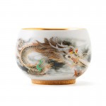 Golden Dragon Gilded Yangzhi Jade Porcelain Tea Cup