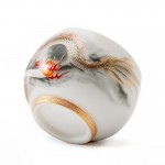 Golden Dragon Gilded Yangzhi Jade Porcelain Tea Cup