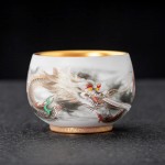 Golden Dragon Gilded Yangzhi Jade Porcelain Tea Cup