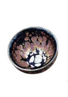 Purple Gold Oil Drop Jian Ware Tea Bowl