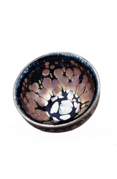 Purple Gold Oil Drop Jian Ware Tea Bowl