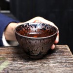 Purple Gold Oil Drop Jian Ware Tea Bowl