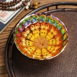 Colorful gilded peacock built lamp