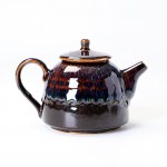 Blue Hare's Fur Kiln-Changed Teapot