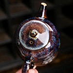 Blue Hare's Fur Kiln-Changed Teapot
