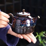 Blue Hare's Fur Kiln-Changed Teapot