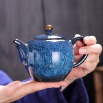 Kiln-Changed Starry Hare's Fur Teapot