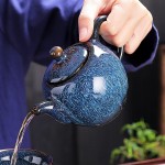 Kiln-Changed Starry Hare's Fur Teapot